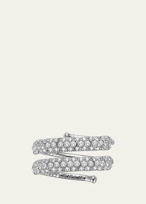 18k White Gold Pavé Diamond Wrap Ring