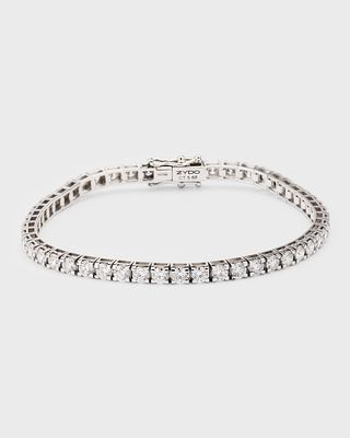 18K White Gold Tennis Bracelet with Diamonds, 5.65tcw