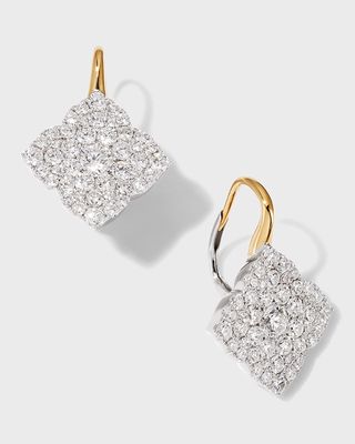 18K Yellow and White Gold Fleur D'Amour Diamond Earrings