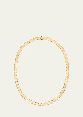 18K Yellow Gold 6mm Medium Tile Necklace