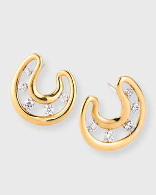18K Yellow Gold Allegra Earrings with Diamonds