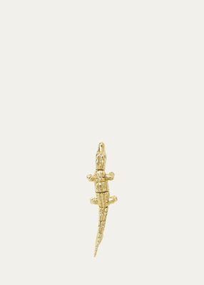 18K Yellow Gold Alligator Convertible Earring with Diamonds