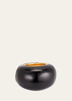 18k Yellow Gold and Black Jade Copa Ring