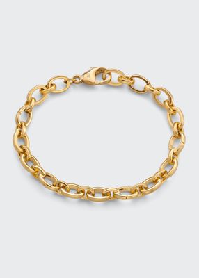 18K Yellow Gold Audrey Charm Bracelet With 5 Charm Stations For Easy To Add/remove Charms