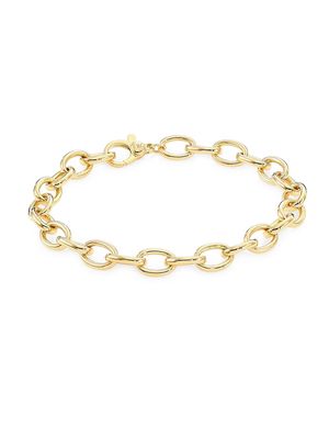 18K Yellow Gold Chain Link Bracelet - Gold - Size 7 - Gold - Size 7