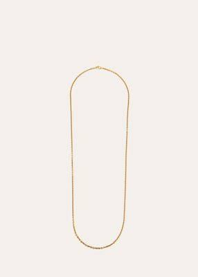 18K Yellow Gold Chain Necklace with Diamond