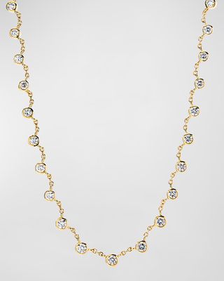 18K Yellow Gold Cosmic Necklace with Diamonds