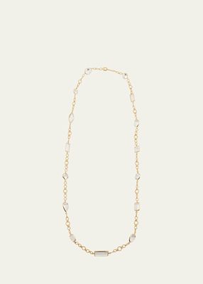 18k Yellow Gold Crystal Confetti Necklace
