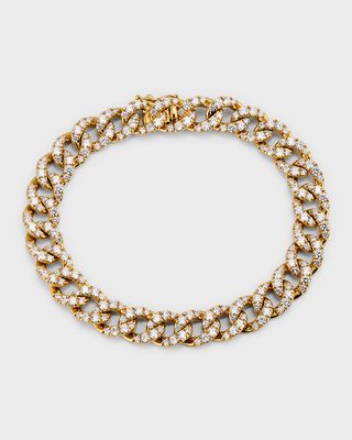 18k Yellow Gold Diamond Chain Bracelet