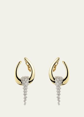 18K Yellow Gold Diamond Drip Earrings