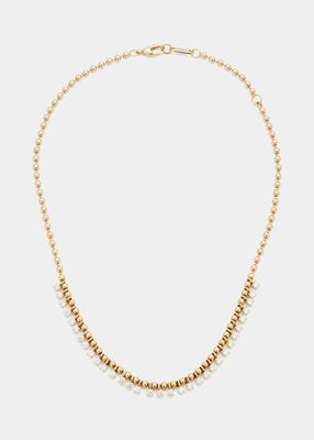 18k Yellow Gold Diamond Fringe Necklace