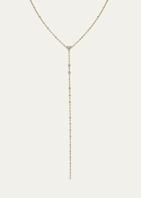 18K Yellow Gold Diamond Infinity Y-Drop Necklace