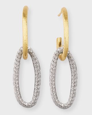 18K Yellow Gold Diamond Jaipur Link Alta Double-Link Earrings