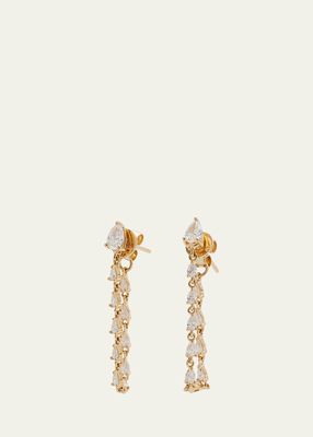 18K Yellow Gold Diamond Loop Earrings
