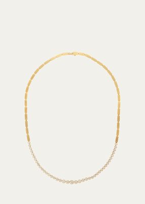 18K Yellow Gold Diamond River Necklace