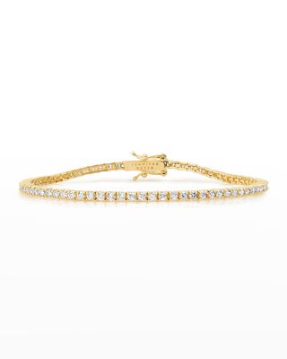 18k Yellow Gold Diamond Tennis Bracelet