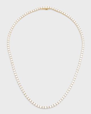 18K Yellow Gold Diamond Tennis Necklace, 18.6 ct.