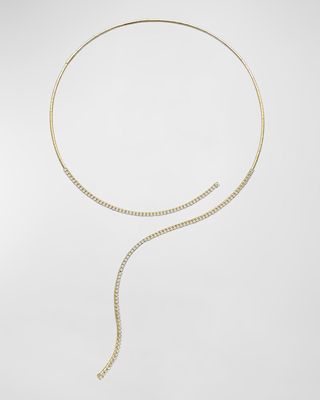 18k Yellow Gold Diamond Wrap Necklace