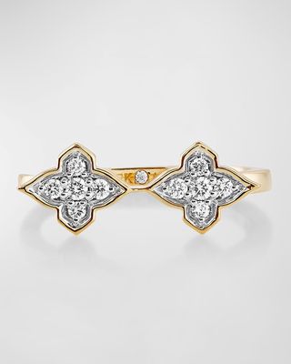 18K Yellow Gold Diamonds Minimalistic Ring, Size 7