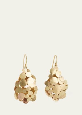 18K Yellow Gold Drop Squash Earrings