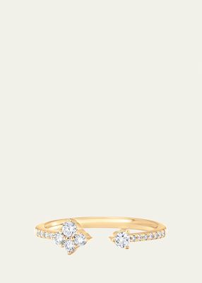 18K Yellow Gold Dujour Diamond Four-Cluster Open Ring