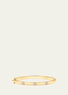 18K Yellow Gold Dujour Four-Cluster Diamond Bangle Bracelet