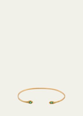 18K Yellow Gold Evie Emerald Cuff Bracelet
