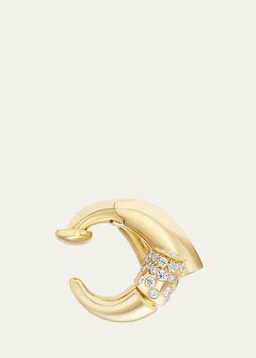 18K Yellow Gold Fairmined Oera Earrcuffs with Diamonds