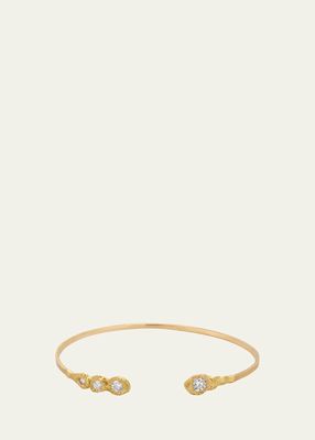 18K Yellow Gold Flavia Diamond Cuff Bracelet
