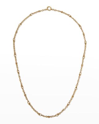 18k Yellow Gold Gravity Chain Necklace, 18"L
