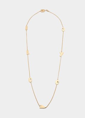 18k Yellow Gold I Love You Necklace