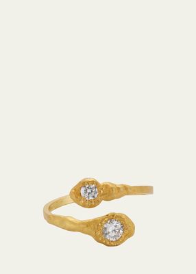 18K Yellow Gold Iman Duo Diamond Ring
