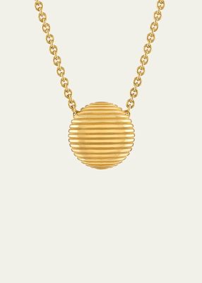 18k Yellow Gold Isla Dome Pendant Necklace