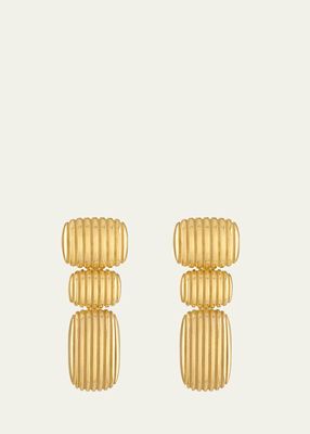 18k Yellow Gold Isla Oblong Cushion Earrings