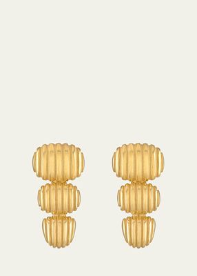 18k Yellow Gold Isla Oval Taper Earrings