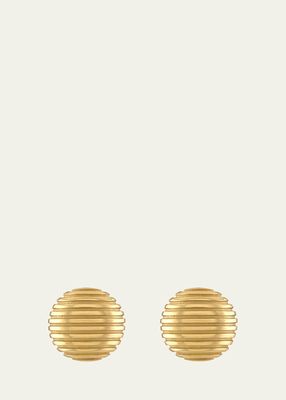 18k Yellow Gold Isla Round Stud Earrings