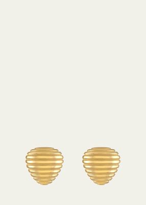18k Yellow Gold Isla Trillion Stud Earrings