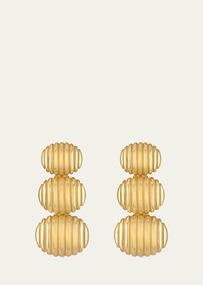 18k Yellow Gold Isla Triple Oval Earrings