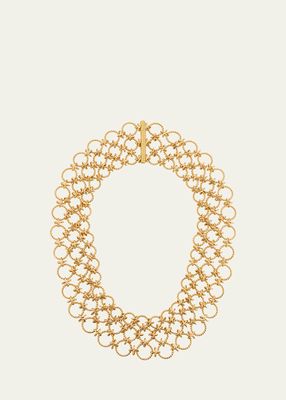 18K Yellow Gold Lace Necklace