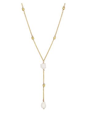 18K Yellow Gold Lariat Necklace