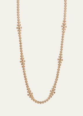 18K Yellow Gold Long Hourglass Necklace, 36"L