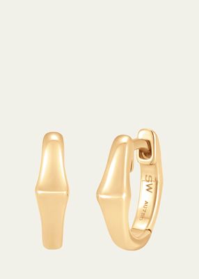 18K Yellow Gold Lucia Huggie Earrings