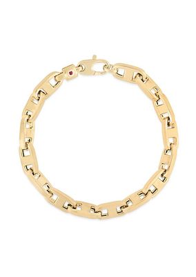 18K Yellow Gold Mariner Chain Bracelet