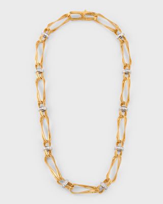 18K Yellow Gold Marrakech Onde Double Link Necklace