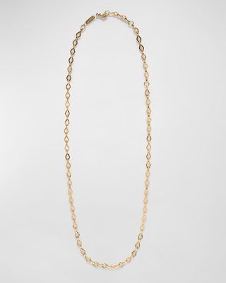 18k Yellow Gold Medium Lozenge-Link Chain Necklace, 20"L