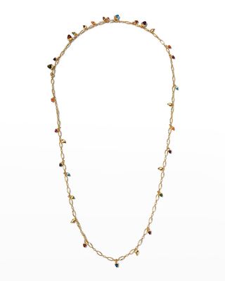 18k Yellow Gold Mikado Candy Necklace with Gemstones