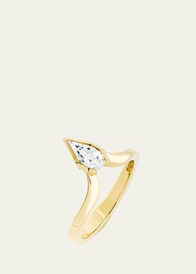 18K Yellow Gold Momentum Solitaire Ring with Meteoric Diamond