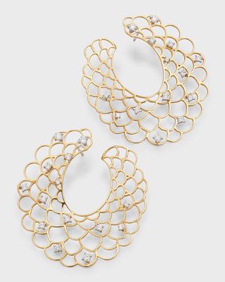 18K Yellow Gold Moresca Earrings with Diamonds