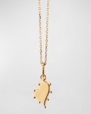 18K Yellow Gold Petite Heart Pendant Necklace