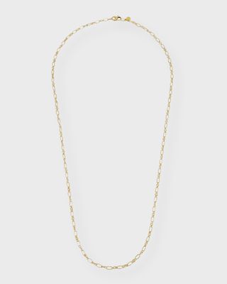 18K Yellow Gold Petite Paperclip Chain Necklace, 42"